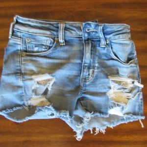 American Eagle Ripped Denim Shorts